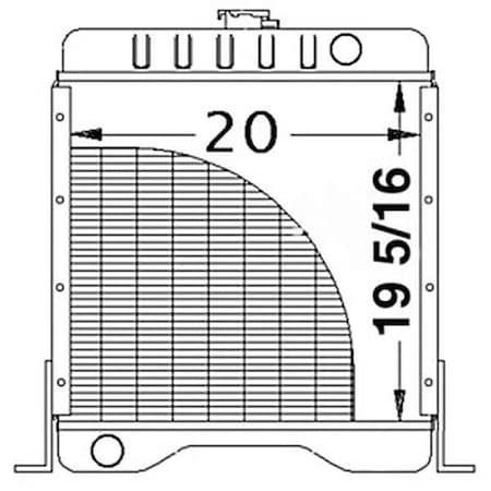 Aftermarket Radiator Skid Loader 1838B with Diesel Motor Fits Case 126522A1